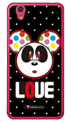 Love Panda ホワイトドット （クリア） design by Moisture AQUOS EVER SH-02J・U SHV37・SH-M04・L・L2 UQ mobile docomo・au・MVNOスマホ（SIMフリー端末） SECOND SKIN sh-02j ケース sh-02j カバー shv37 ケース shv37 カバー 送料無料
