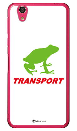 TRANSPORT FROG ホワイト×レッド （クリア） design by Moisture AQUOS EVER SH-02J・U SHV37・SH-M04・L・L2 UQ mobile docomo・au・MVNOスマホ（SIMフリー端末） SECOND SKIN sh-02j ケース sh-02j カバー shv37 ケース shv37 送料無料