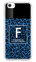 Cf LTD ヒョウ柄 ネイルボトル イニシャル F ブルー (クリア) AQUOS R SH-03J・SHV39・605SH docomo・au・SoftBank Coverfull aquos r ケース aquos r カバー アクオスr ケース アクオスr カバー sh-03j ケース sh-03j カバー 送料無料(2)