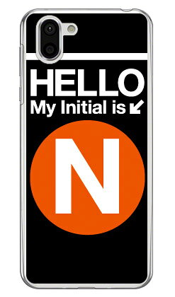 Rakuten - Cf LTD サブウェイイニシャル N オレンジ （クリア） AQUOS R2 SH-03K・SHV42・706SH docomo・au・SoftBank Coverfull aquos r sh-03k shv42 706sh ケース aquos r sh-03k shv42 706sh カバー sh-03k shv42 706shケース sh-03k 送料無料