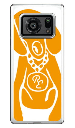 乐天商城 - Dog ホワイト×オレンジ design by ROTM （ソフトTPUクリア） AQUOS R6 SH-51B・A101SH・SH-M22 docomo・SoftBank・MVNOスマホ（SIMフリー端末） SECOND SKIN sh-51b a101sh カバー sh-51b a101sh ケース aquos r6 sh-51b a101sh ケース aquos 送料無料