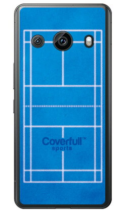 乐天商城 - バドミントンコート ブルー(クリア) AQUOS R8 pro SH-51D A301SH SH-R80P Coverfull 本体 保護 ハードケース スマホカバー　送料無料