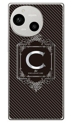 Rakuten - Cf LTD ラグジュアリーイニシャル C シルバーグレー (クリア) AQUOS R9 SH-51E A401SH SH-M28 Coverfull 本体 保護 ハードケース スマホカバー　送料無料