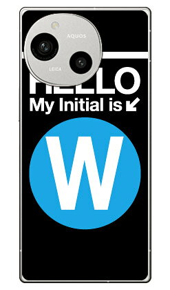 乐天商城 - Cf LTD サブウェイイニシャル W サックスブルー (クリア) AQUOS R9 SH-51E A401SH SH-M28 Coverfull 本体 保護 ハードケース スマホカバー　送料無料