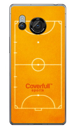Rakuten - フットサルコート オレンジ(クリア) AQUOS R8 SH-52D SH-R80 Coverfull 本体 保護 ハードケース スマホカバー　送料無料