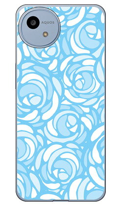 Rakuten - ローズポップ パステルブルー (クリア) AQUOS wish4 SH-52E SHG13 A402SH A403SH SH-M27 YESNO 本体 保護 ハードケース スマホカバー　送料無料