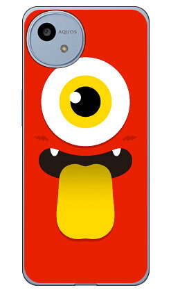 乐天商城 - ひとつめくん レッド (クリア) AQUOS wish4 SH-52E SHG13 A402SH A403SH SH-M27 YESNO 本体 保護 ハードケース スマホカバー　送料無料