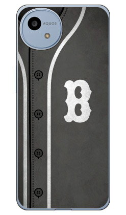 Mobile Phone - Cf LTD ベースボール イニシャル グレー B (クリア) AQUOS wish4 SH-52E SHG13 A402SH A403SH SH-M27 Coverfull 本体 保護 ハードケース スマホカバー　送料無料