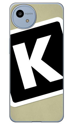Mobile Phone - Cf LTD キャンプ イニシャル ベージュ×ブラック K (クリア) AQUOS wish4 SH-52E SHG13 A402SH A403SH SH-M27 Coverfull 本体 保護 ハードケース スマホカバー　送料無料