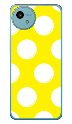 樂天商城 - ドットフライ イエロー×ホワイトAQUOS wish5 SH-52F A502SH SH-M32 (ソフトTPU) SECOND SKIN ケース カバー スマホケース 送料無料 耐衝撃 プリント 保護