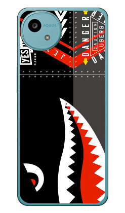 樂天商城 - シャーク ブラックAQUOS wish5 SH-52F A502SH SH-M32 (ソフトTPU) YESNO ケース カバー スマホケース 送料無料 耐衝撃 プリント 保護 衝撃吸収