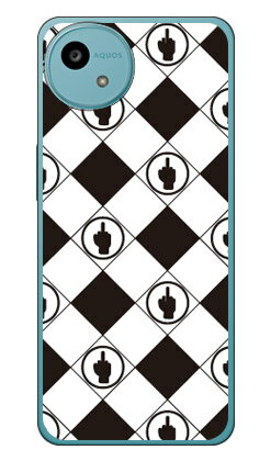 Rakuten - F rhombuses ホワイト×ブラックAQUOS wish5 SH-52F A502SH SH-M32 (ソフトTPU) SECOND SKIN ケース カバー スマホケース 送料無料 耐衝撃 プリ