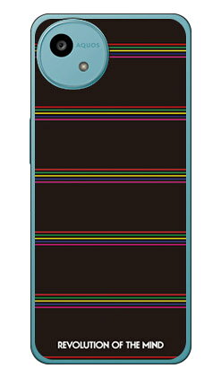 Multi border ブラック (クリア) design by ROTM AQUOS wish5 SH-52F A502SH SH-M32 SECOND SKIN 本体 保護 ハードケース スマホカバー　送料無料