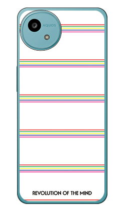 Multi border ホワイト (クリア) design by ROTM AQUOS wish5 SH-52F A502SH SH-M32 SECOND SKIN 本体 保護 ハードケース スマホカバー　送料無料