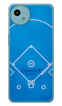 Rakuten - 野球 ベースボールコート ブルー(クリア) AQUOS wish5 SH-52F A502SH SH-M32 Coverfull 本体 保護 ハードケース スマホカバー　送料無料