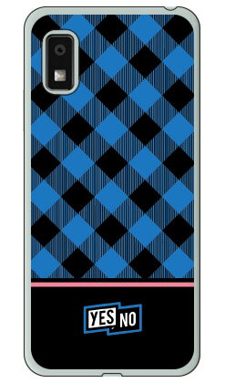 樂天商城 - ブロックチェック ブルーAQUOS wish3 ケース SH-53D A302SH A303SH SH-M25 (ソフトTPU) YESNO ケース カバー スマホケース 送料無料 耐衝撃 プリント 保護 衝撃吸収