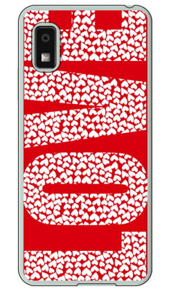 樂天商城 - LOVE（ホワイト×レッド） (クリア) AQUOS wish3 SH-53D A302SH A303SH SH-M25 Coverfull 本体 保護 ハードケース スマホカバー　送料無料