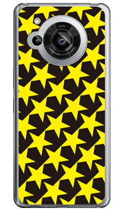 スター TYPE2 ブラック×イエロー （ソフトケース） AQUOS R7 SH-52C aquos r7 ケース aquos R7 フィルム aquos R7 ケース 耐衝撃 aquos r7 本体 保護 aquos r7 simフリー aquos r7 カバー aquos r7 ケース おしゃれ aquos r7 ケース ショルダー 送料無料
