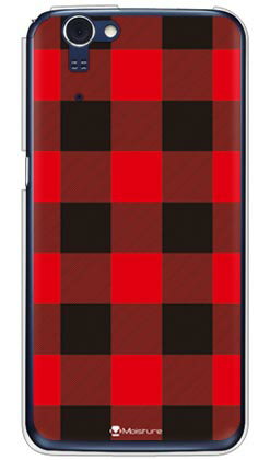 【送料無料】 Buffalo check レッド （クリア） design by Moisture / for SH-01F DRAGON QUEST/docomo 【SECOND SKIN】【スマホケース】【ハードケース】sh-01f カバー sh-01f ケース DRAGON QUEST ケース DRAGON QUEST カバー ドラゴンクエスト ケース