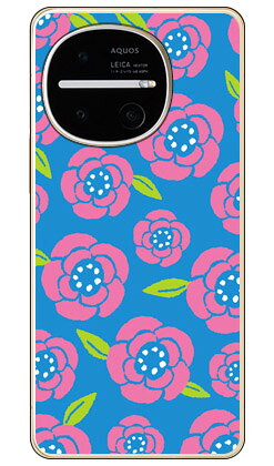 サザンフラワー ブルー (クリア) AQUOS R11 SH-51G A601SH SH-M35 Coverfull 本体 保護 ハードケース スマホカバー　送料無料