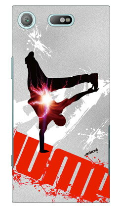 breakin-gray×red design by ARTWORK Xperia XZ1 Compact SO-02K docomo Coverfull xperia xz1 compact ケース xperia xz1 compact カバー エクスペリアxz1コンパクト ケース エクスペリアxz1コンパクト カバー so-02k ケース so-02k 送料無料