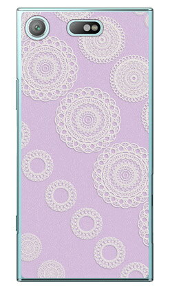 サークルレース パープル （クリア） Xperia XZ1 Compact SO-02K docomo Coverfull xperia xz1 compact ケース xperia xz1 compact カバー エクスペリアxz1コンパクト ケース エクスペリアxz1コンパクト カバー so-02k ケース so-02k 送料無料