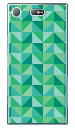 ランダムブロック グリーン （クリア） Xperia XZ1 Compact SO-02K docomo Coverfull xperia xz1 compact ケース xperia xz1 compact カバー エクスペリアxz1コンパクト ケース エクスペリアxz1コンパクト カバー so-02k ケース 送料無料