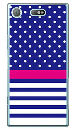 樂天商城 - ドット ボーダー ネイビー （クリア） Xperia XZ1 Compact SO-02K docomo SECOND SKIN xperia xz1 compact ケース xperia xz1 compact カバー エクスペリアxz1コンパクト ケース エクスペリアxz1コンパクト カバー so-02k ケース 送料無料