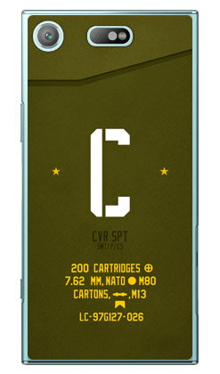 乐天商城 - Cf LTD ミリタリー イニシャル アルファベット C カーキ （クリア） Xperia XZ1 Compact SO-02K docomo Coverfull xperia xz1 compact ケース xperia xz1 compact カバー エクスペリアxz1コンパクト ケース 送料無料
