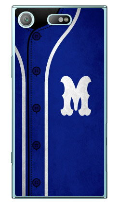 乐天商城 - Cf LTD ベースボール イニシャル ブルー M （クリア） Xperia XZ1 Compact SO-02K docomo Coverfull xperia xz1 compact ケース xperia xz1 compact カバー エクスペリアxz1コンパクト ケース エクスペリアxz1コンパクト カバー 送料無料