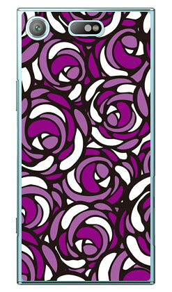 ローズポップ パープル （クリア） Xperia XZ1 Compact SO-02K docomo YESNO xperia xz1 compact ケース xperia xz1 compact カバー エクスペリアxz1コンパクト ケース エクスペリアxz1コンパクト カバー so-02k ケース so-02k 送料無料