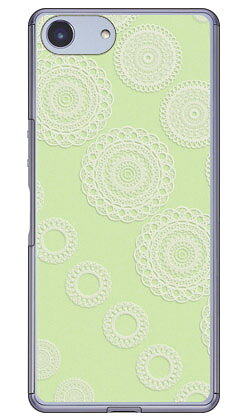 サークルレース グリーン （クリア） Xperia Ace SO-02L docomo・MVNOスマホ（SIMフリー端末）・楽天モバイル Coverfull ハードケース ドコモ so-02l ケース so-02l カバー so03f ケース so03f カバー xperia ace ケース xperia 送料無料