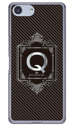 Cf LTD ラグジュアリーイニシャル Q シルバーグレー （クリア） Xperia Ace SO-02L docomo・MVNOスマホ（SIMフリー端末）・楽天モバイル Coverfull ドコモ so-02l ケース so-02l カバー so03f ケース so03f カバー xperia ace エクスペリア 送料無料