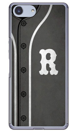 Cf LTD ベースボール イニシャル グレー R （クリア） Xperia Ace SO-02L docomo・MVNOスマホ（SIMフリー端末）・楽天モバイル Coverfull ドコモ so-02l ケース so-02l カバー so03f ケース so03f カバー xperia ace ケース xperia 送料無料