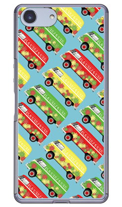 ヒッピーカー ブルー （クリア） Xperia Ace SO-02L docomo・MVNOスマホ（SIMフリー端末）・楽天モバイル SECOND SKIN ドコモ so-02l ケース so-02l カバー so03f ケース so03f カバー xperia ace ケース xperia ace カバー エクスペリア ace 送料無料