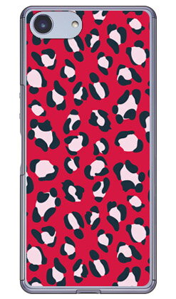 Leopard レッド （クリア） design by ROTM Xperia Ace SO-02L docomo・MVNOスマホ（SIMフリー端末）・楽天モバイル SECOND SKIN ドコモ so-02l ケース so-02l カバー so03f ケース so03f カバー xperia ace ケース xperia ace エクスペリア ace 送料無料