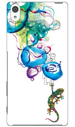 Mie 「トカゲ Water surface」 Xperia Z5 Premium SO-03H docomo SECOND SKIN ハードケース xperia z5 premium ケース xperia z5 premium カバー z5 premium ケース z5 premium カバー z5 プレミアム ケース z5 プレミアム カバー 送料無料