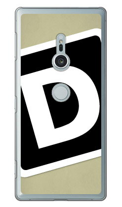 Cf LTD キャンプ イニシャル ベージュ×ブラック D (クリア) Xperia XZ2 SO-03K・SOV37・702SO docomo・au・SoftBank Coverfull xperia xz2 ケース xperia xz2 カバー so-03k sov37 702so ケース so-03k sov37 702so カバー so03k sov37 送料無料