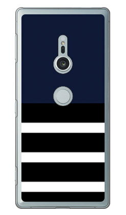 Plain border ネイビー （クリア） design by ROTM Xperia XZ2 SO-03K・SOV37・702SO docomo・au・SoftBank SECOND SKIN xperia xz2 ケース xperia xz2 カバー so-03k sov37 702so ケース so-03k sov37 702so カバー so03k sov37 702so 送料無料