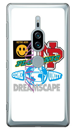 NEW PATH 「STICKERS REWORK （ホワイト）」 （クリア） Xperia XZ2 Premium SO-04K・SOV38 docomo・au SECOND SKIN xperia xz2 premium ケース xperia xz2 premium カバー so-04k sov38 ケース so-04k sov38 カバー so04k 送料無料