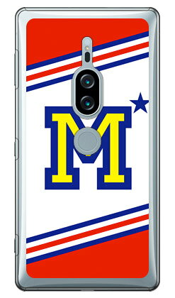 Cf LTD チア イニシャル アルファベット M レッド （クリア） Xperia XZ2 Premium SO-04K・SOV38 docomo・au Coverfull xperia xz2 premium ケース xperia xz2 premium カバー so-04k sov38 ケース so-04k sov38 カバー so04k sov38 ケース 送料無料