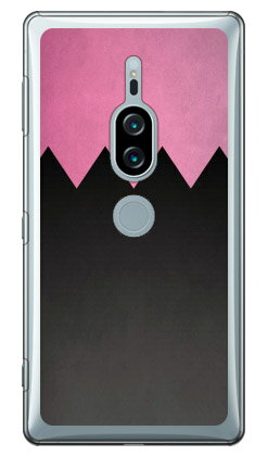 Cf LTD ダービーコレクション 競馬 騎手 勝負服 27 黒・桃鋸歯形 （クリア） Xperia XZ2 Premium SO-04K・SOV38 docomo・au Coverfull xperia xz2 premium ケース xperia xz2 premium カバー so-04k sov38 ケース so-04k sov38 カバー 送料無料