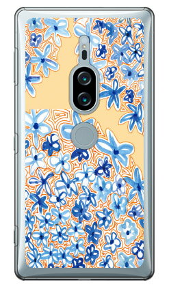 フラワー サークル パターン （クリア） Xperia XZ2 Premium SO-04K・SOV38 docomo・au Coverfull xperia xz2 premium ケース xperia xz2 premium カバー so-04k sov38 ケース so-04k sov38 カバー so04k sov38 ケース so04k sov38 カバー 送料無料