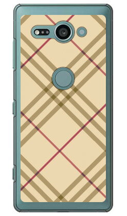 Cf LTD スタンダード スイートチェック ベージュ （クリア） Xperia XZ2 Compact SO-05K docomo Coverfull ハードケース xperia xz2 compact ケース xperia xz2 compact カバー so-05k ケース so-05k カバー so05k ケース so05k カバー 送料無料