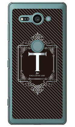 Cf LTD ラグジュアリーイニシャル T シルバーグレー （クリア） Xperia XZ2 Compact SO-05K docomo Coverfull ハードケース xperia xz2 compact ケース xperia xz2 compact カバー so-05k ケース so-05k カバー so05k ケース so05k カバー 送料無料