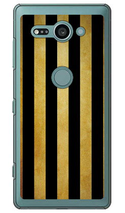 Cf LTD ブラック×ゴールドコレクションシリーズ ストライプB （クリア） Xperia XZ2 Compact SO-05K docomo Coverfull xperia xz2 compact ケース xperia xz2 compact カバー so-05k ケース so-05k カバー so05k ケース so05k カバー 送料無料