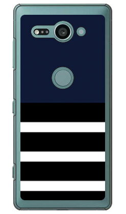 Plain border ネイビー (クリア) design by ROTM Xperia XZ2 Compact SO-05K docomo SECOND SKIN ハードケース xperia xz2 compact ケース xperia xz2 compact カバー so-05k ケース so-05k カバー so05k ケース so05k カバー 送料無料
