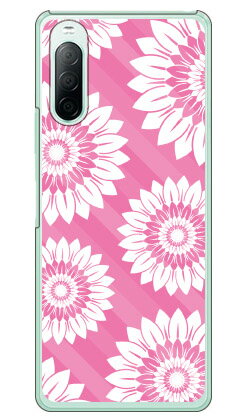 Rakuten - フラワーストライプ ピンク （クリア） Xperia 10 II SO-41A・SOV43・A001SO・XQ-AU42 docomo・au・Y!mobile・MVNOスマホ（SIMフリー端末） YESNO xperia 10 II ケース xperia 10 II カバー so-41a ケース so-41a カバー so41a ケース so41a 送料無料