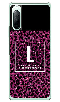 Cf LTD ヒョウ柄 ネイルボトル イニシャル L ピンク （クリア） Xperia 10 II SO-41A・SOV43・A001SO・XQ-AU42 docomo・au・Y!mobile・MVNOスマホ（SIMフリー端末） Coverfull xperia 10 II ケース xperia 10 II カバー so-41a ケース so-41a 送料無料