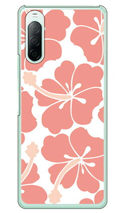 樂天商城 - 北欧ハイビスカス ベージュピンク （クリア） Xperia 10 II SO-41A・SOV43・A001SO・XQ-AU42 docomo・au・Y!mobile・MVNOスマホ（SIMフリー端末） SECOND SKIN xperia 10 II ケース xperia 10 II カバー so-41a ケース so-41a カバー so41a 送料無料